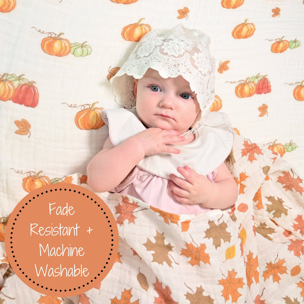 Baby Muslin Swaddle Blanket 120 x 120cm : unbe-leaf-able