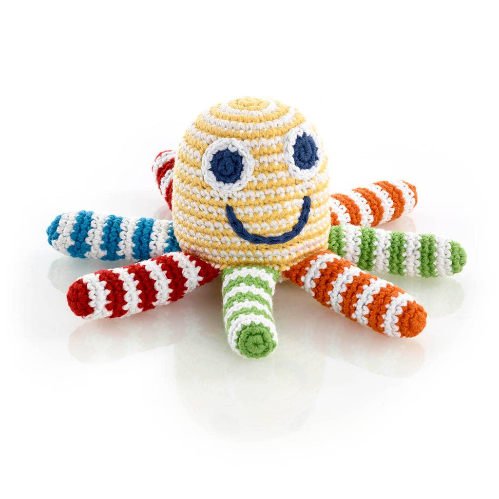 Rainbow Octopus Baby Toy Rattle