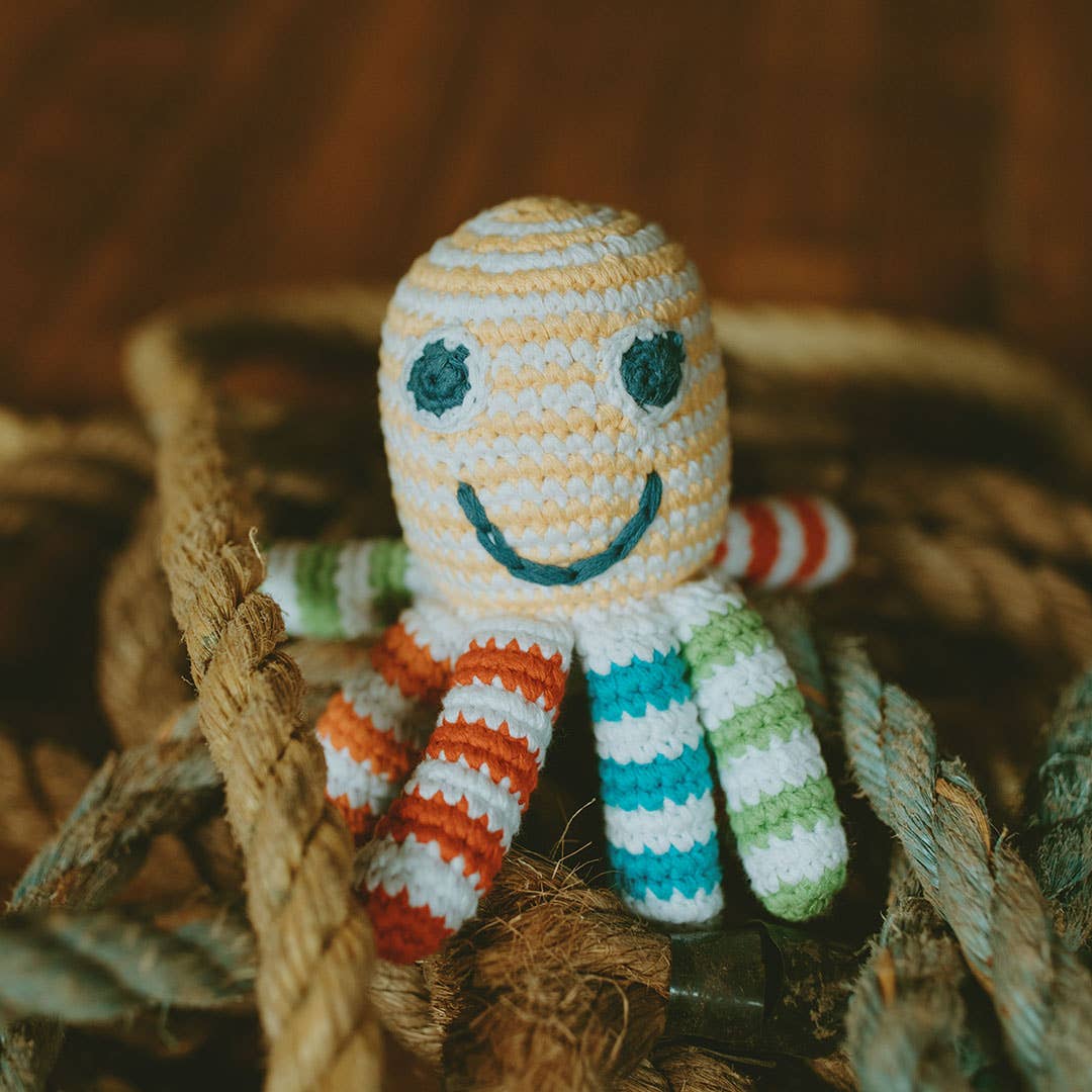 Rainbow Octopus Baby Toy Rattle