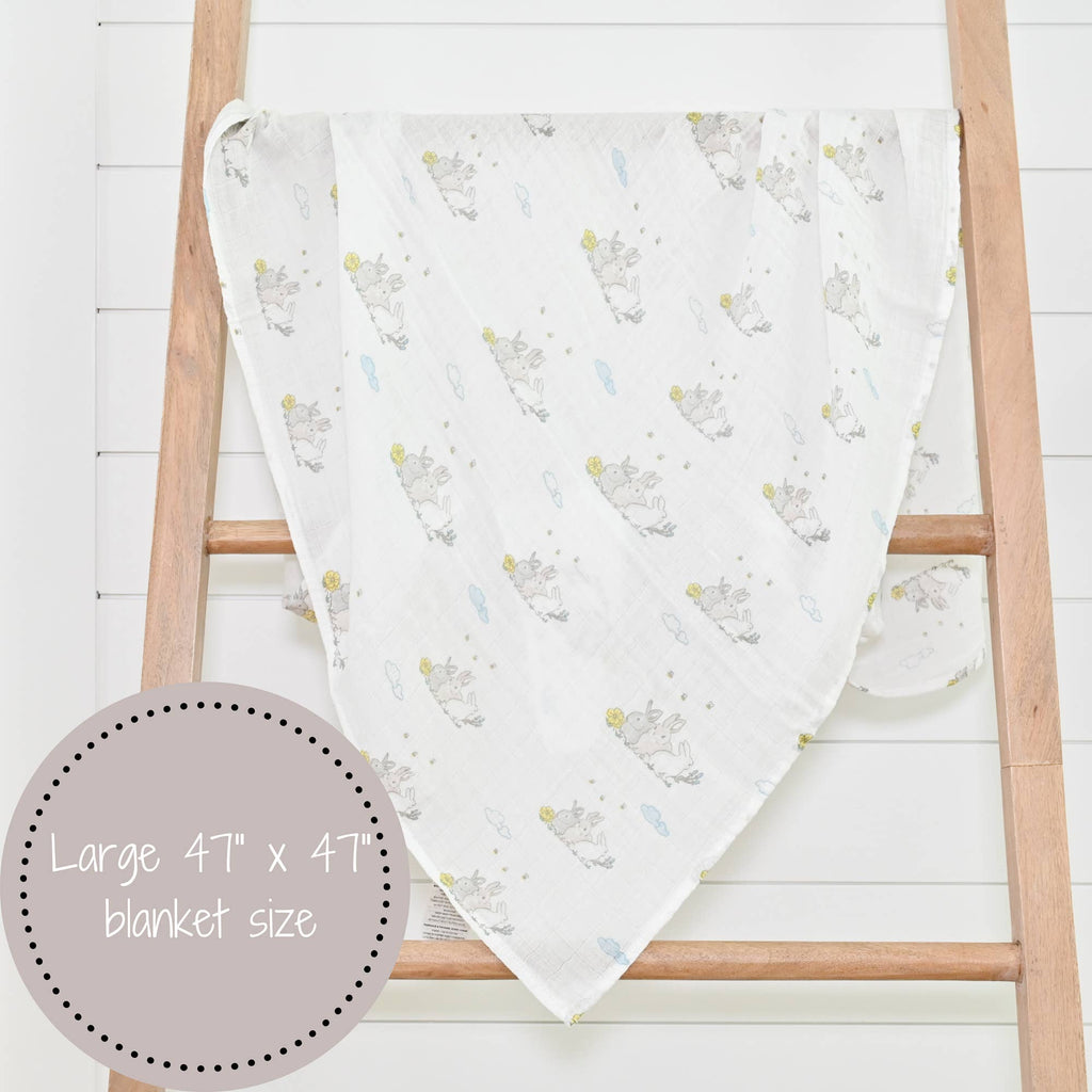 Baby Mullwindel Pucktuch 120 x 120cm: Somebunny Loves You