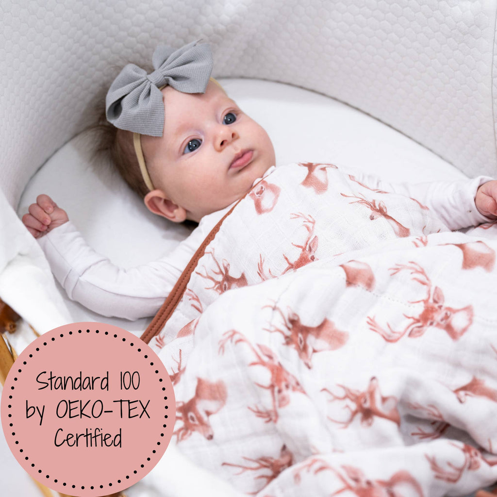 Baby & Kids Muslin Blanket 120 x 120cm: Oh Deer