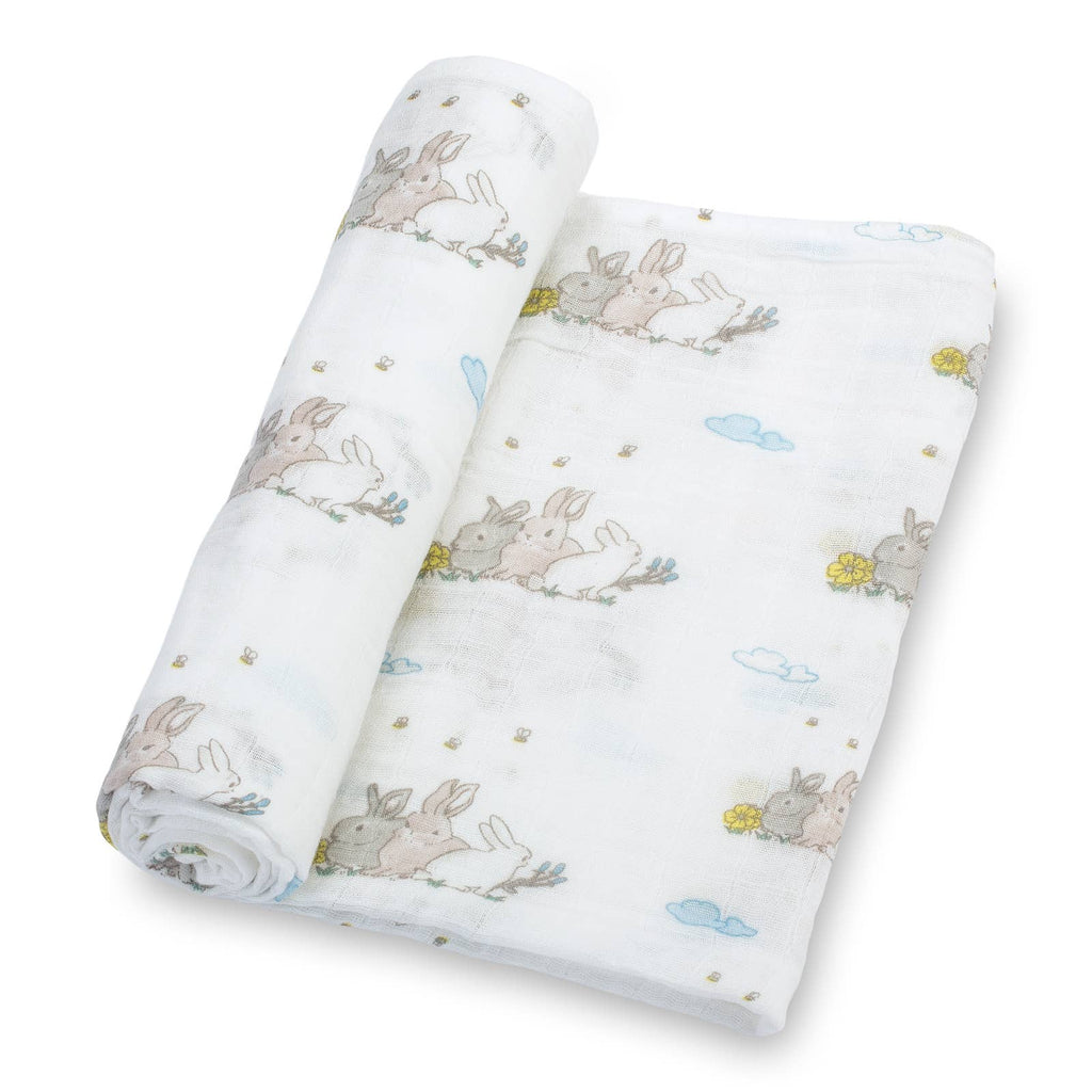 Baby Mullwindel Pucktuch 120 x 120cm: Somebunny Loves You