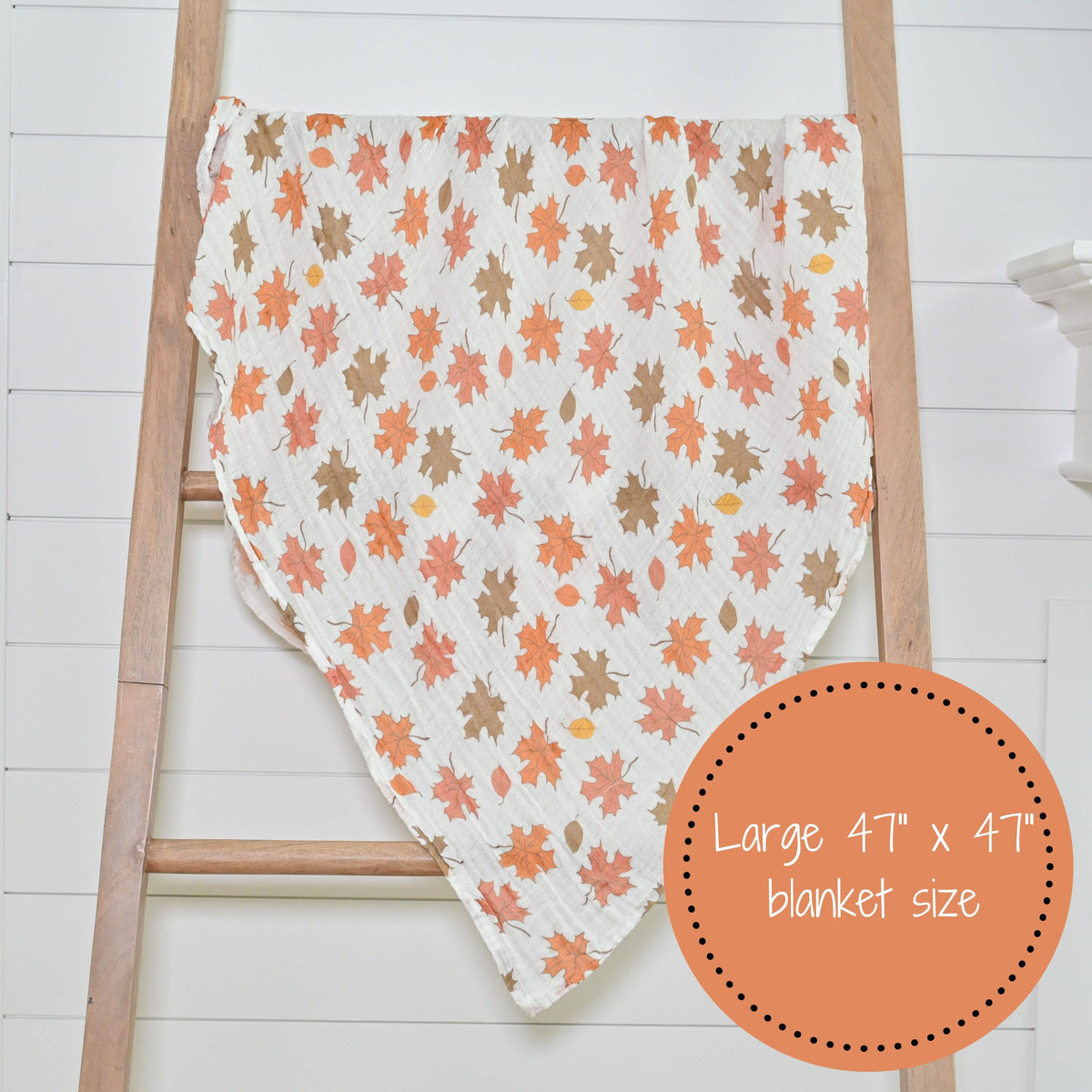 Baby Muslin Swaddle Blanket 120 x 120cm : unbe-leaf-able