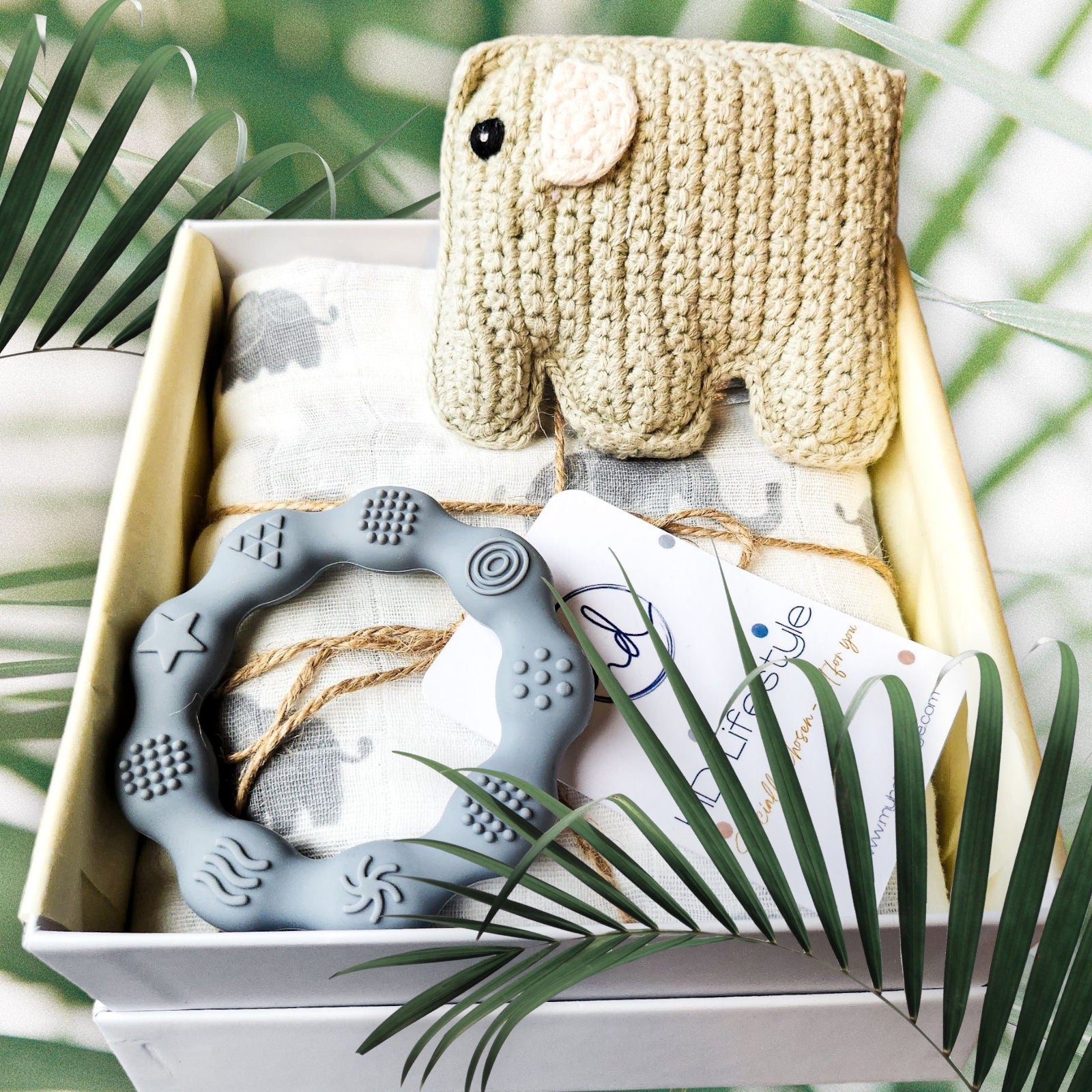 New Baby Gift Box / Elephant Gift / Baby Hamper / New Baby Gift / Unisex Baby Gift/ 1 Year Old Birthday Gift / New Mum Gift / Baby Shower