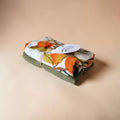 Precious Days Gifts Muslin Duo Gift Set with orange floral print and solid green swaddles, 60x60cm.