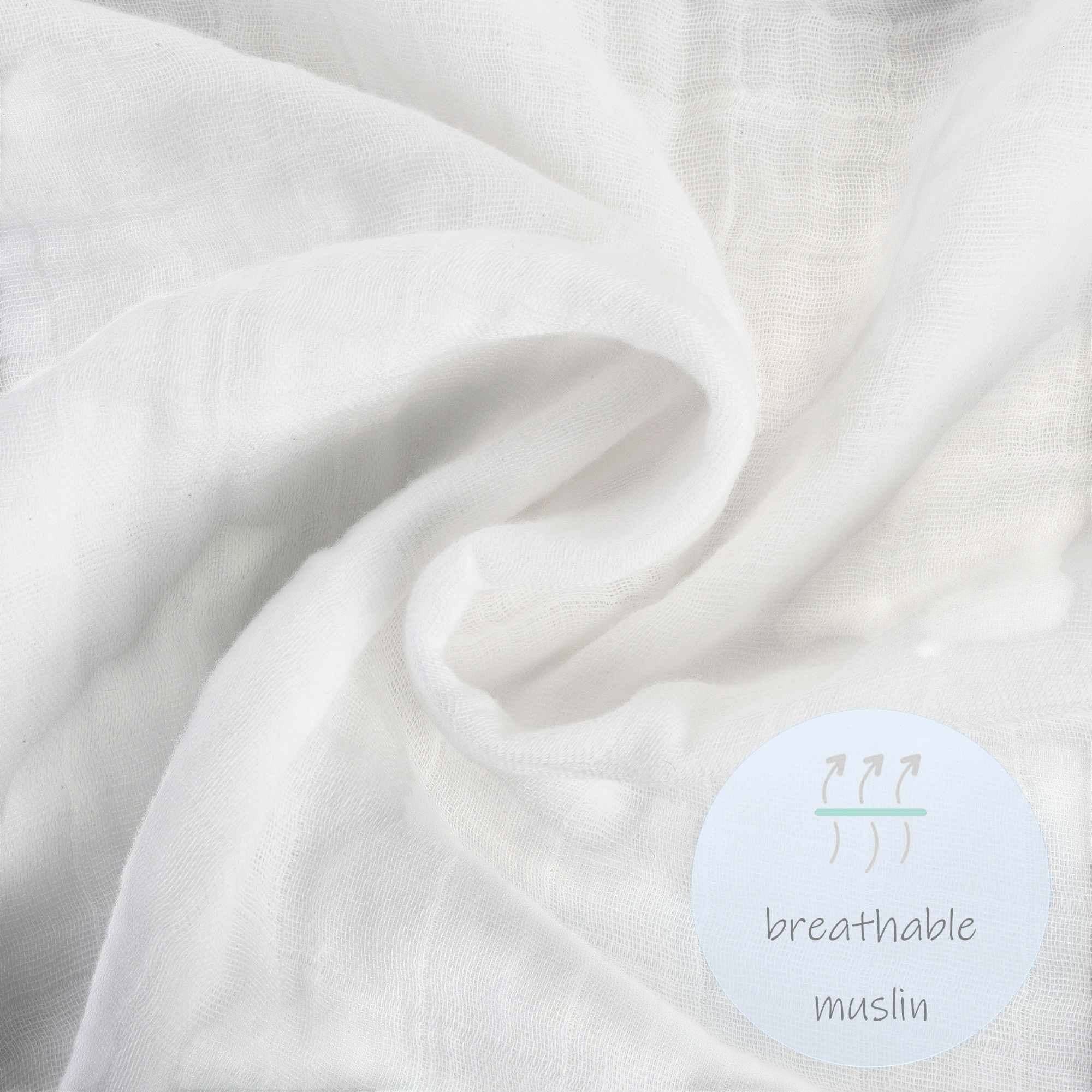 Precious Days Gifts 6-layer 100% cotton muslin quilt with a hand-drawn rainbow design, 120x120cm.