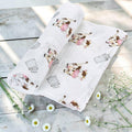 Baby Muslin Swaddle Blanket 120 x 120cm: The Cow Goes MOO