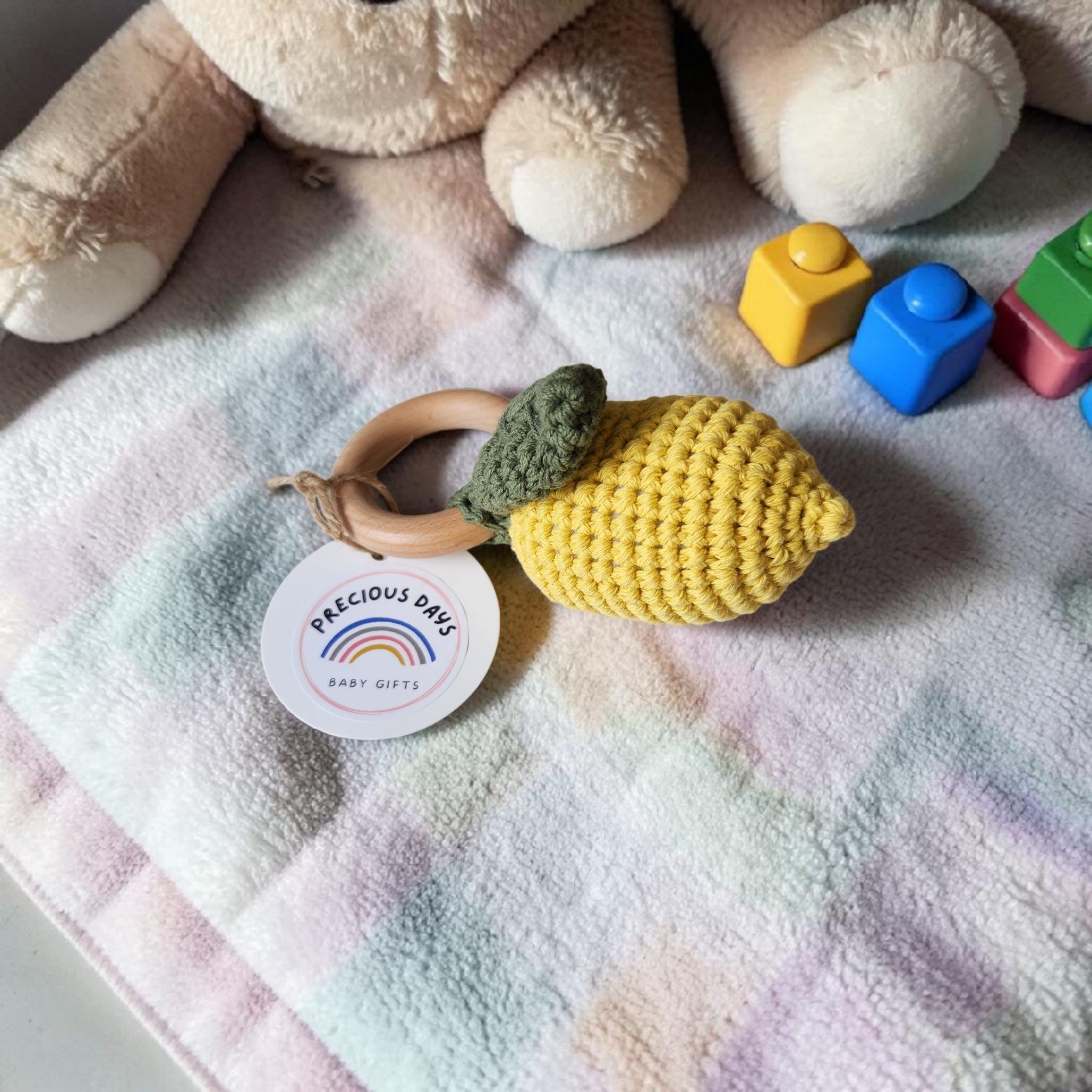 Lemon Crochet Toy Rattle