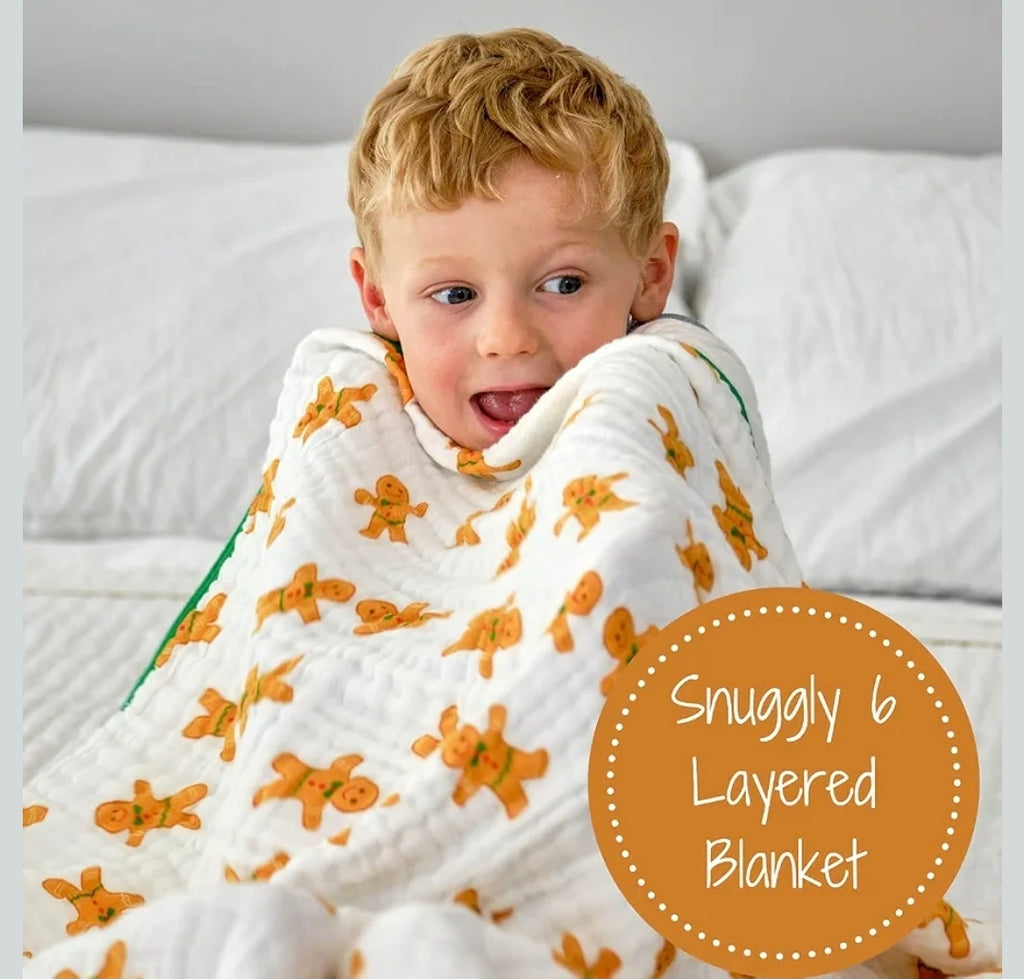 Baby & Kids 6-layer Muslin Quilt 120x120cm: I'm the Gingerbread Man