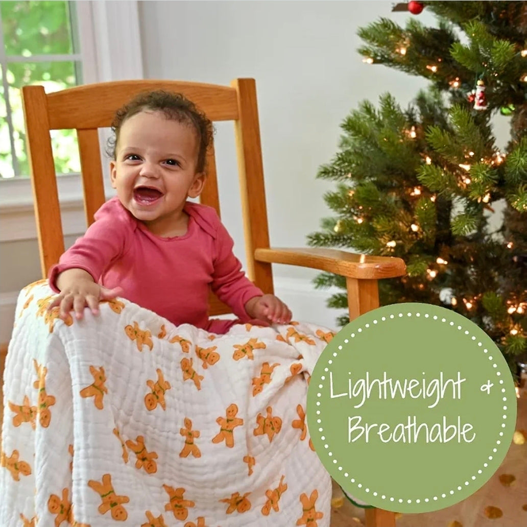 Baby & Kids 6-layer Muslin Quilt 120x120cm: I'm the Gingerbread Man