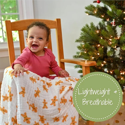 Baby & Kids 6-layer Muslin Quilt 120x120cm: I'm the Gingerbread Man