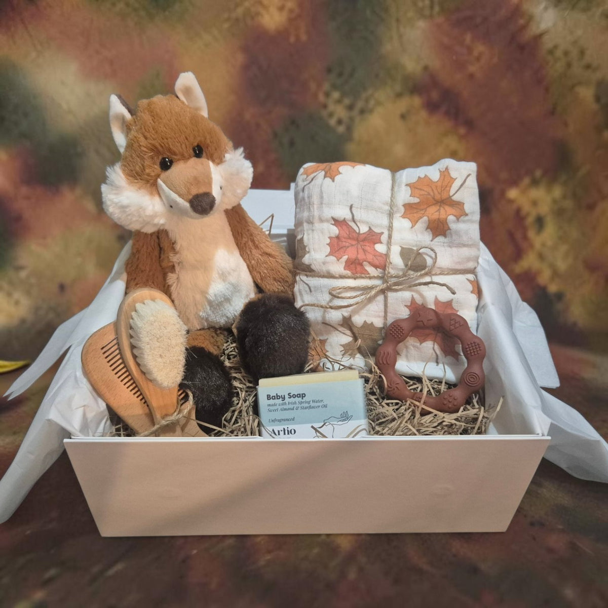 Large New Baby Gift Box: Luxury Autumn Fox Baby Box