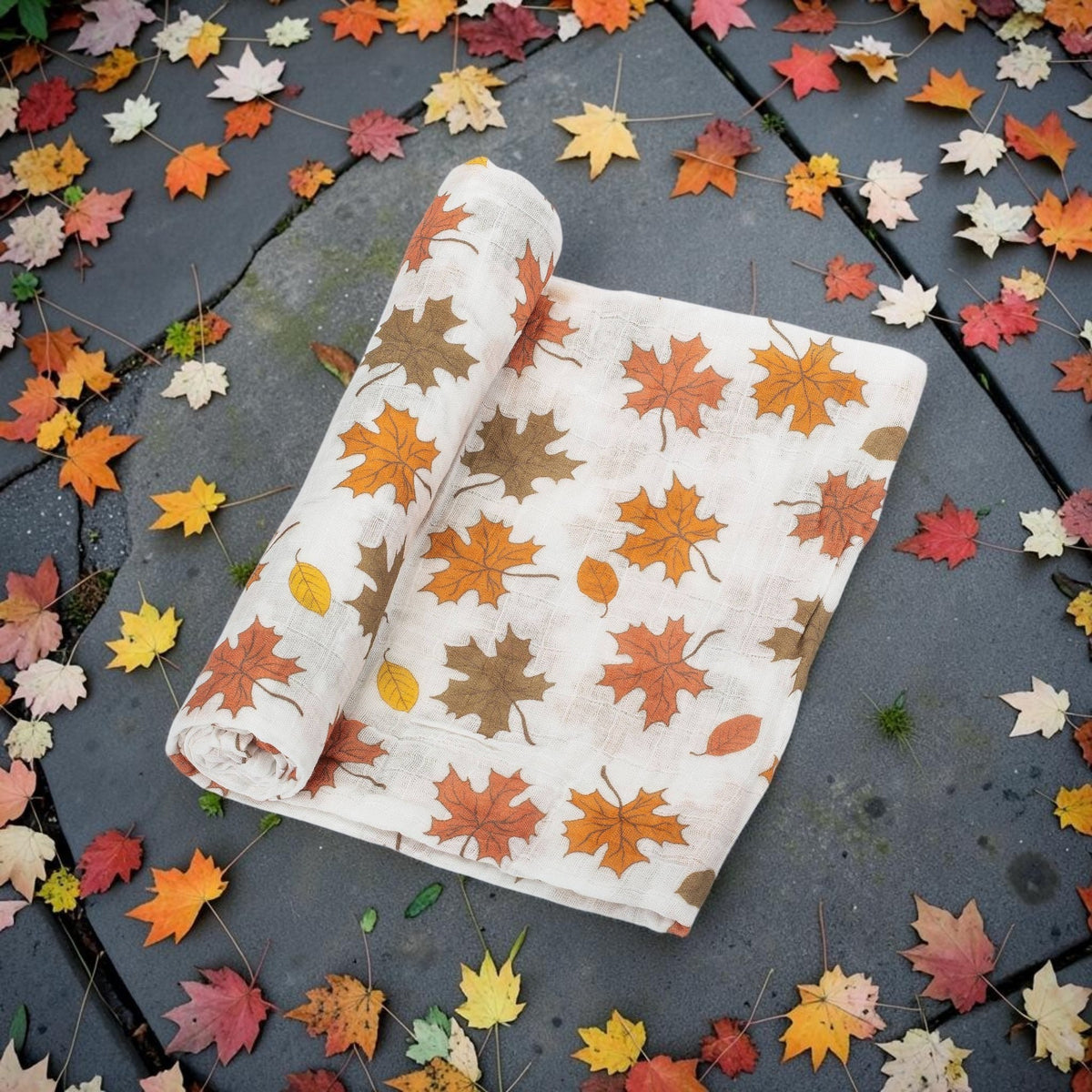 Baby Muslin Swaddle Blanket 120 x 120cm : unbe-leaf-able
