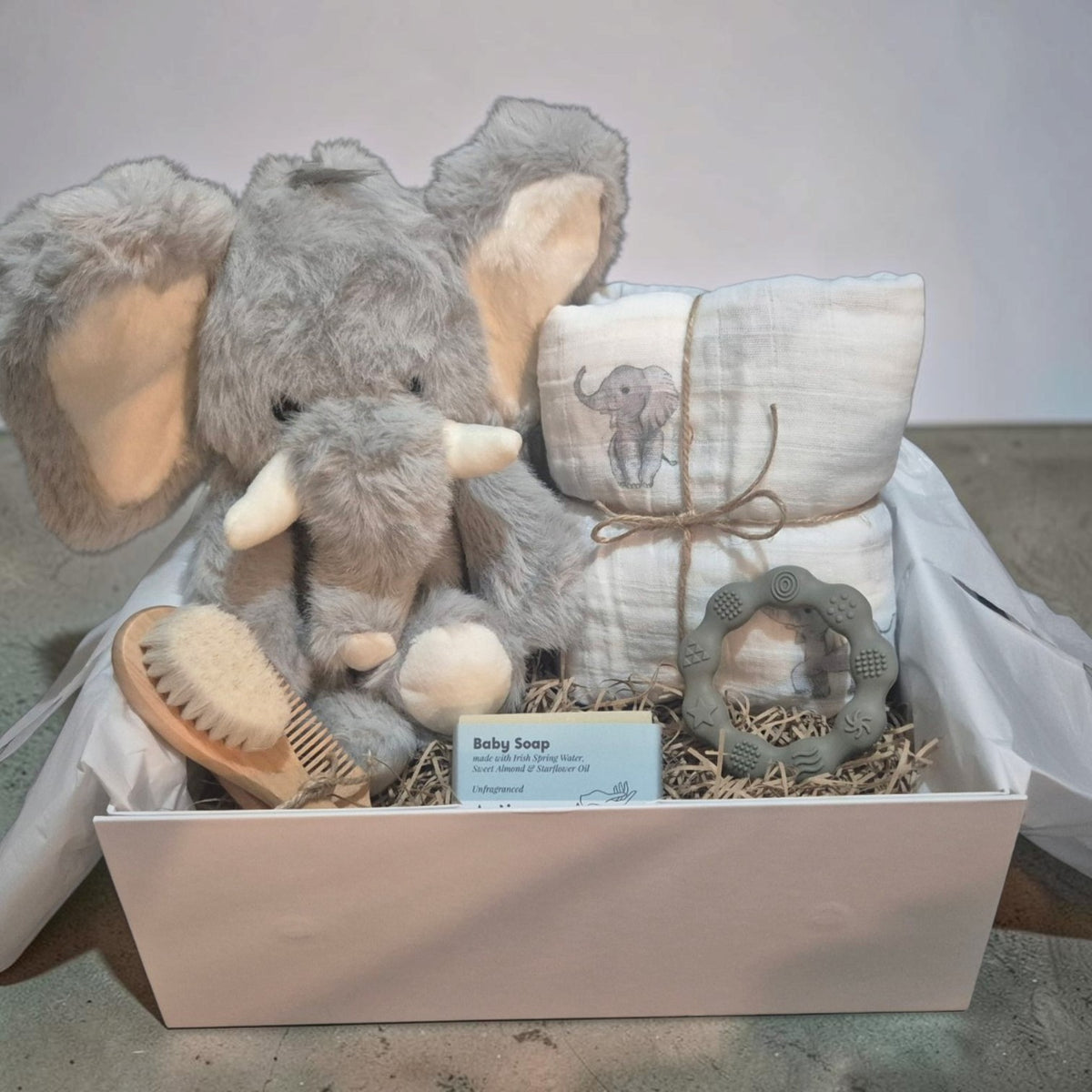 Large New Baby Gift Box: Luxury Elephant Baby Box
