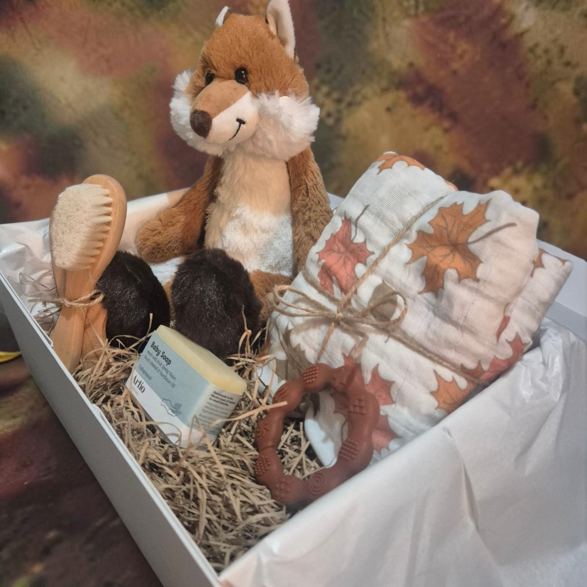 Large New Baby Gift Box: Luxury Autumn Fox Baby Box