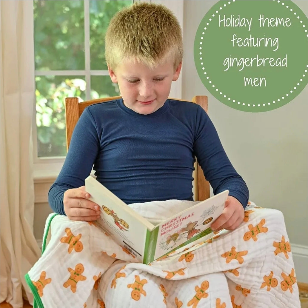Baby & Kids 6-layer Muslin Quilt 120x120cm: I'm the Gingerbread Man