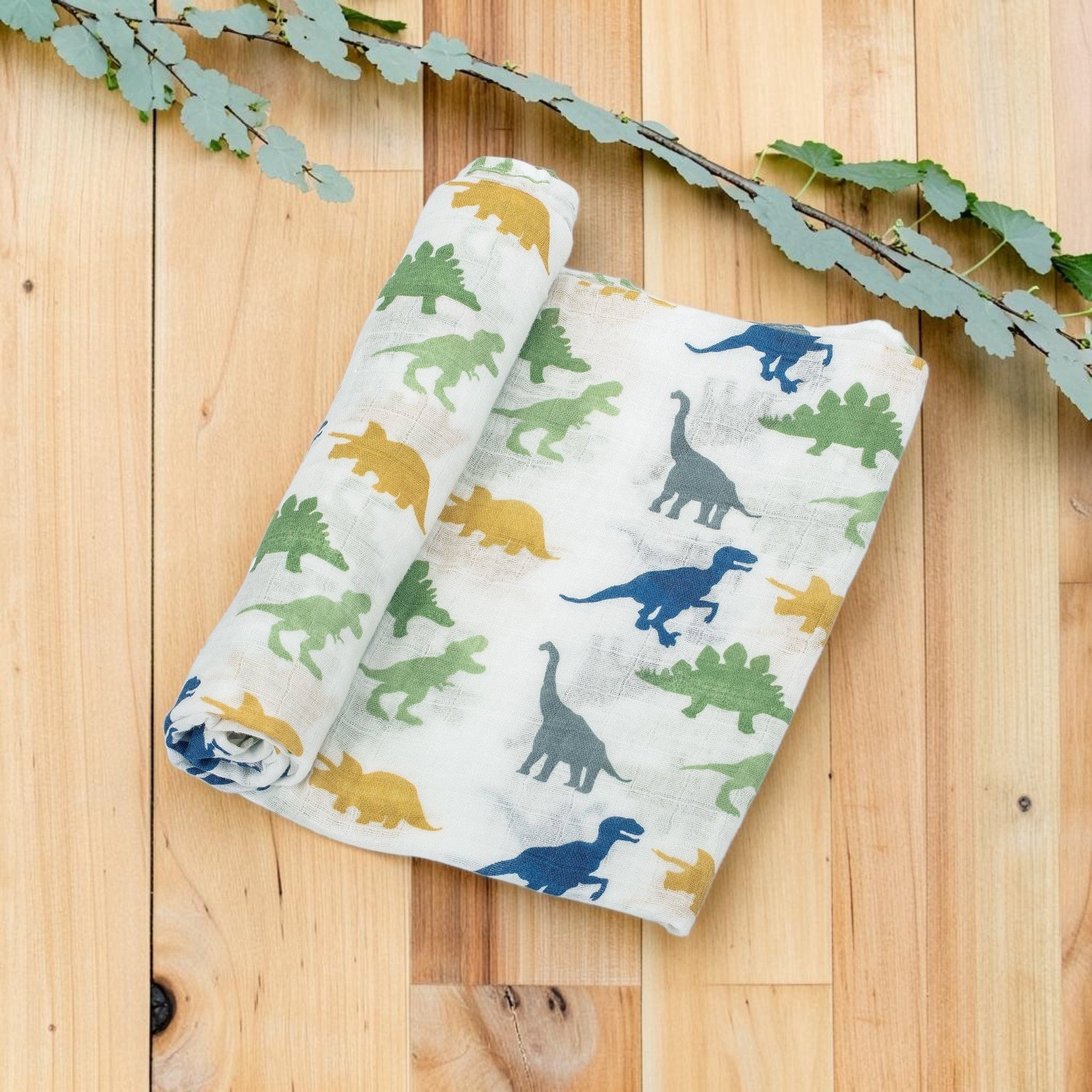 Baby Muslin Swaddle Blanket 120 x 120cm: Rawr-Some