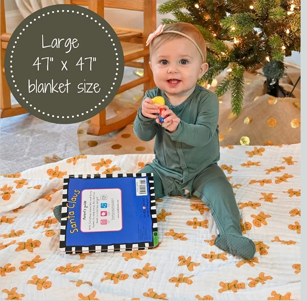 Baby & Kids 6-layer Muslin Quilt 120x120cm: I'm the Gingerbread Man