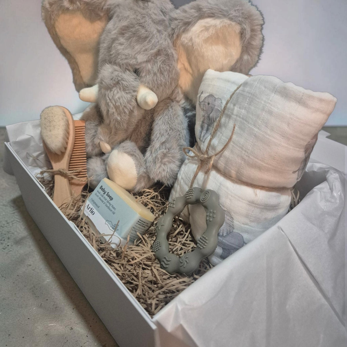 Large New Baby Gift Box: Luxury Elephant Baby Box