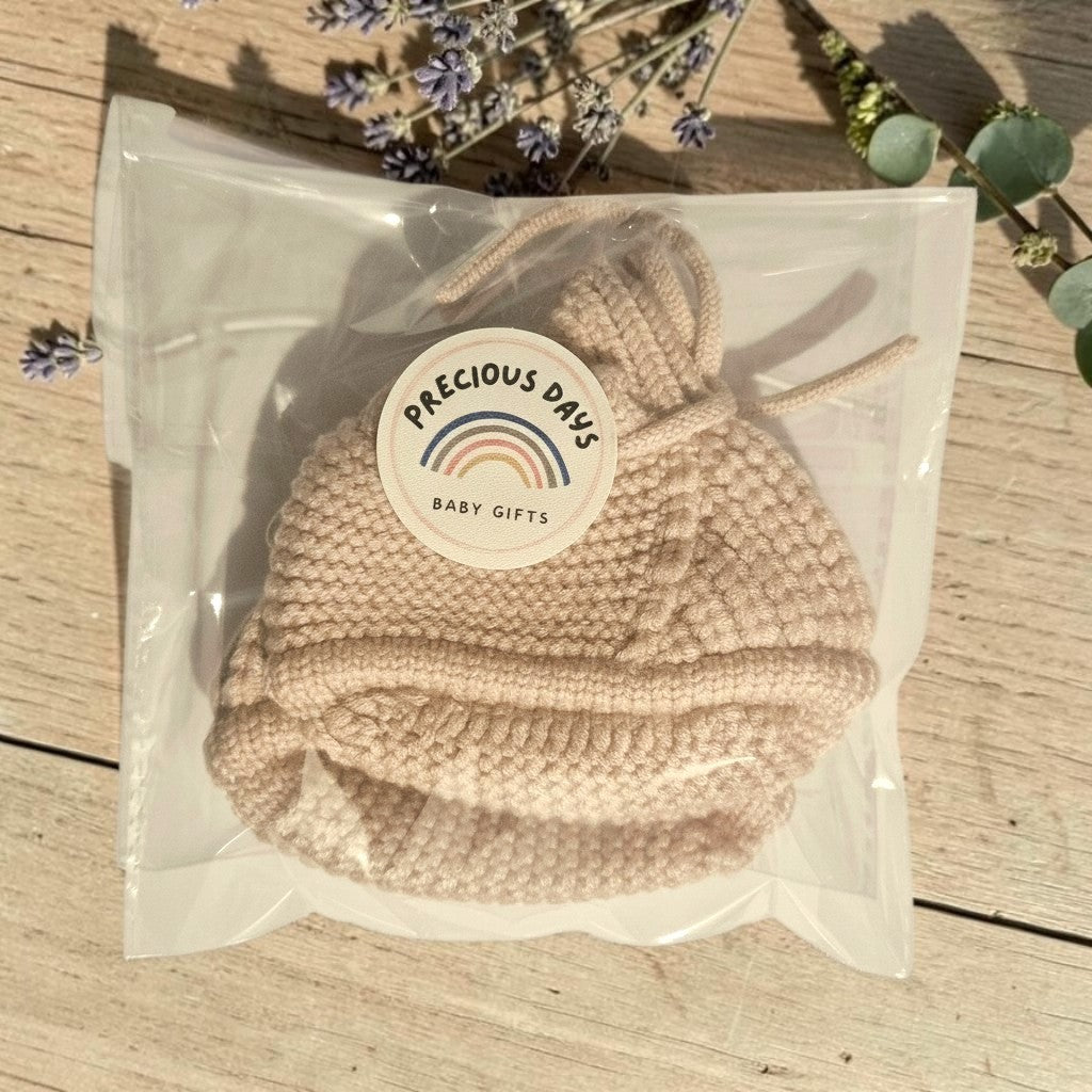 Soft Knitted Bow Detail Baby Booties