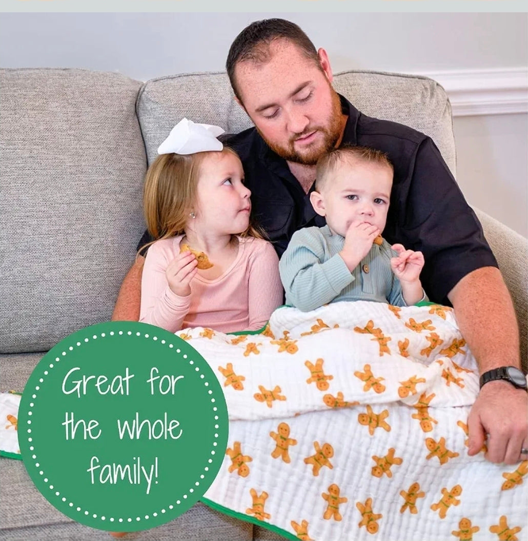 Baby & Kids 6-layer Muslin Quilt 120x120cm: I'm the Gingerbread Man
