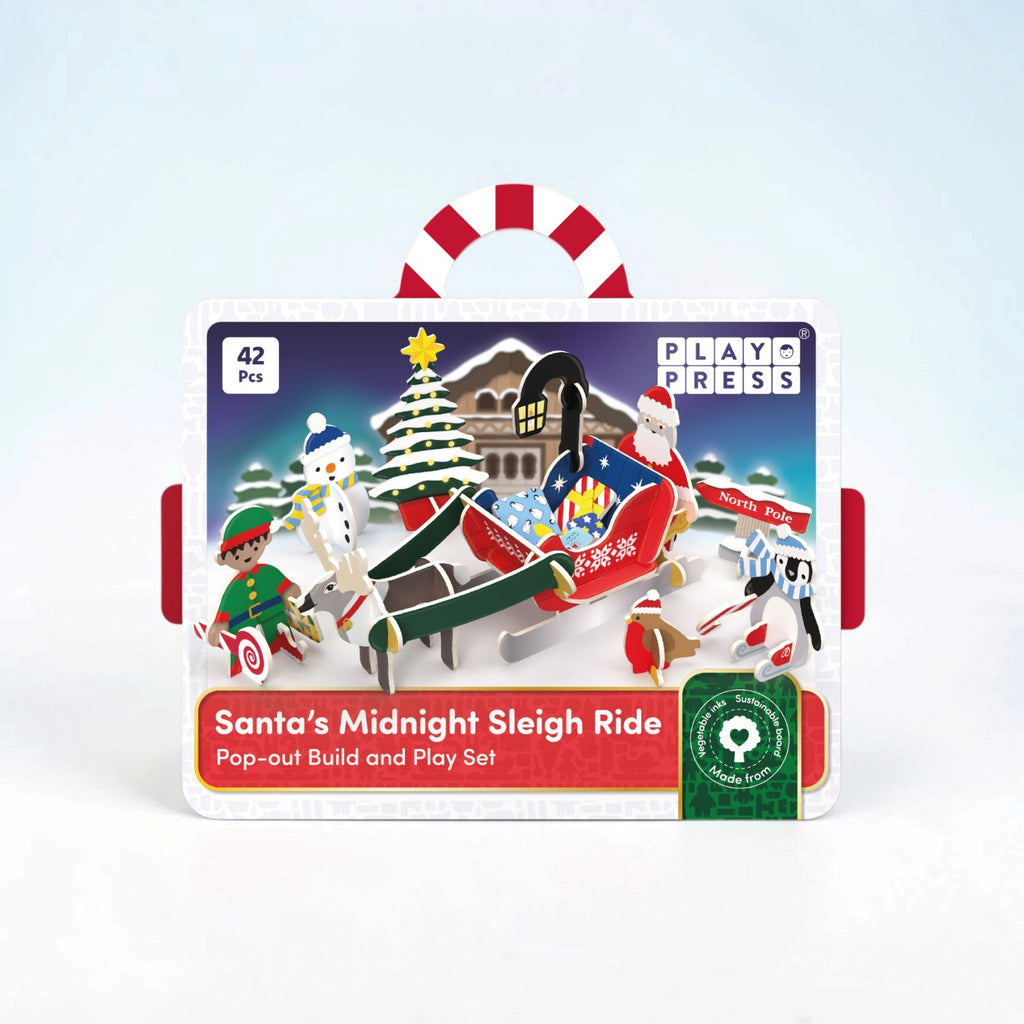 Play Press Toys: Santa's Midnight Sleigh Ride Set