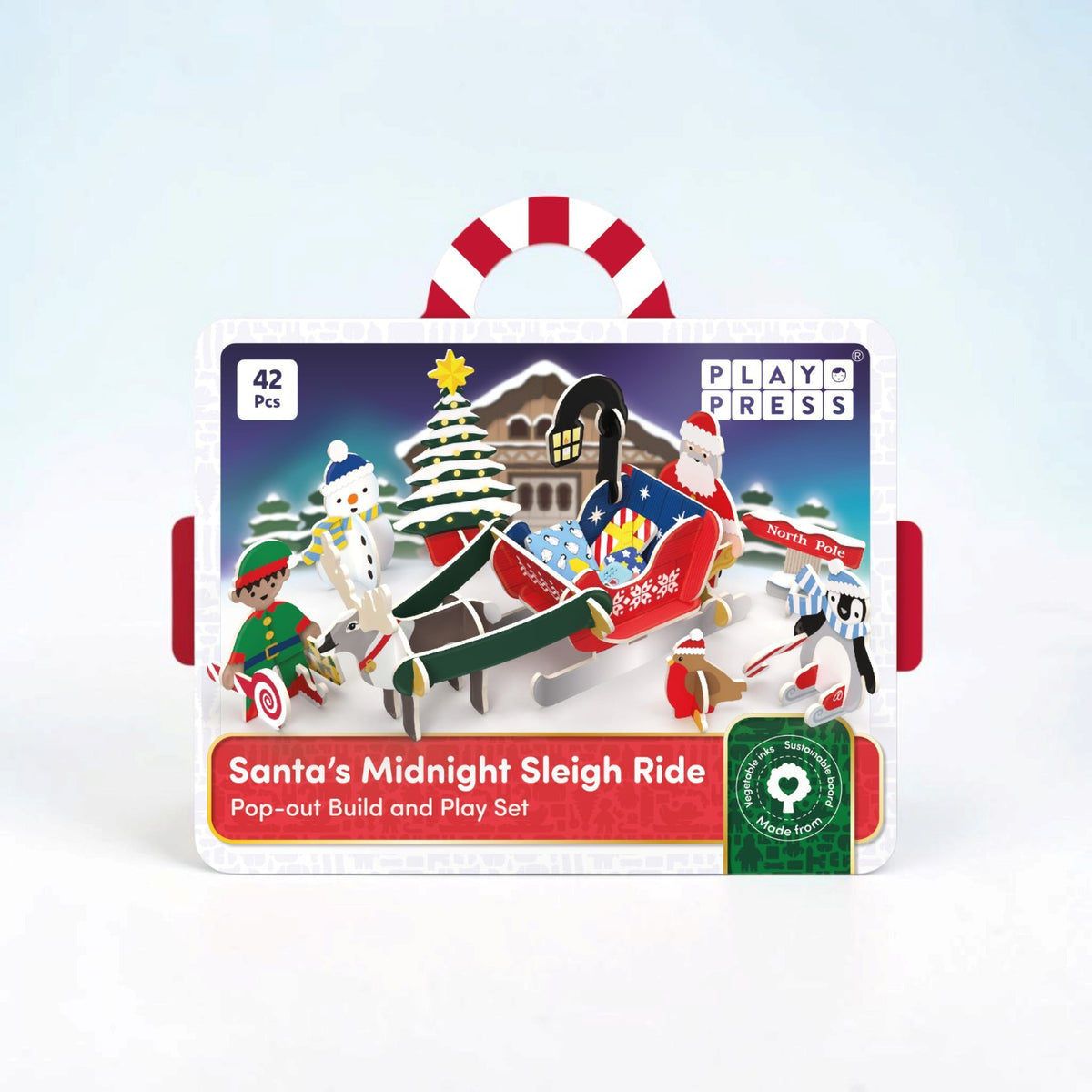 Play Press Toys: Santa's Midnight Sleigh Ride Set